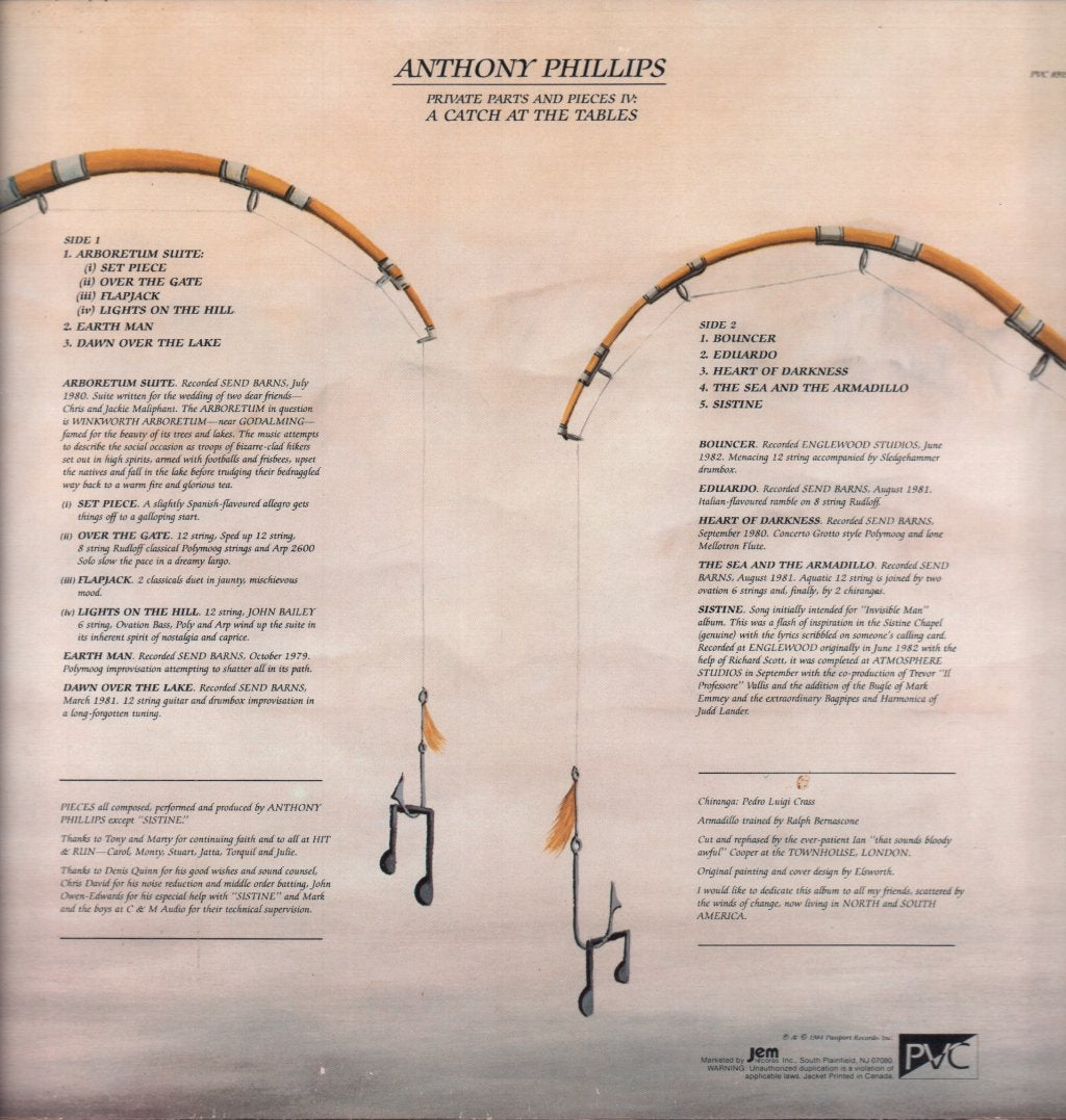 Anthony Phillips - Private Parts And Pieces Iv A Catch At The Tables - Lp