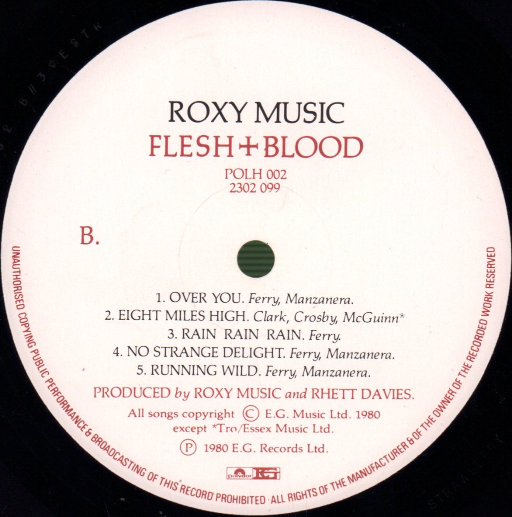 Roxy Music - Flesh And Blood - Lp