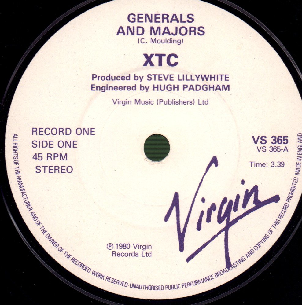 XTC - Generals And Majors - Double 7 Inch