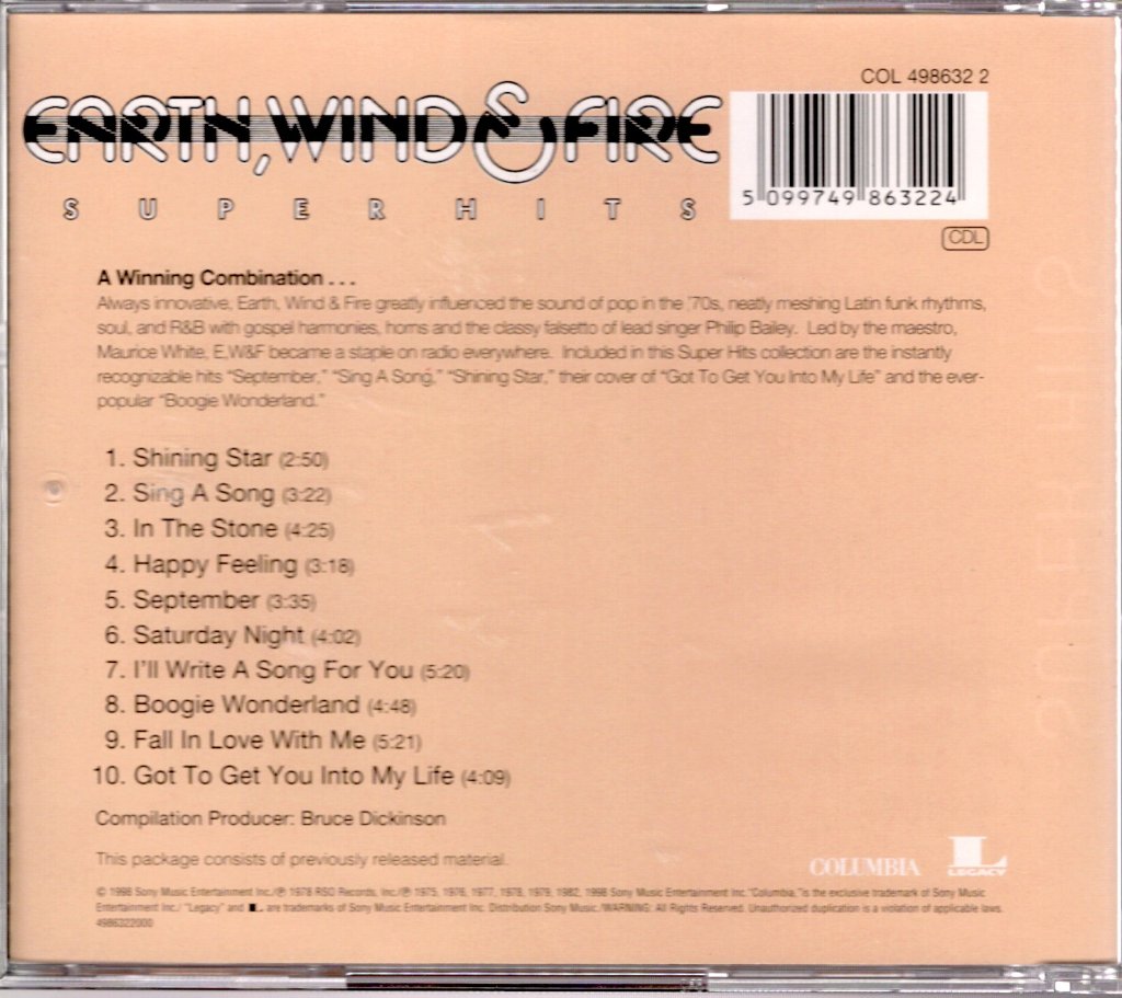 Earth Wind And Fire - Super Hits - Cd