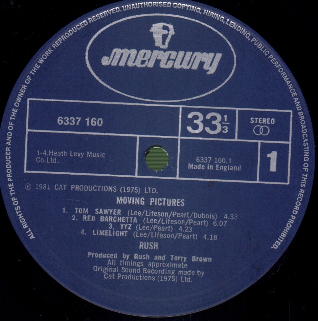 Rush - Moving Pictures - Lp