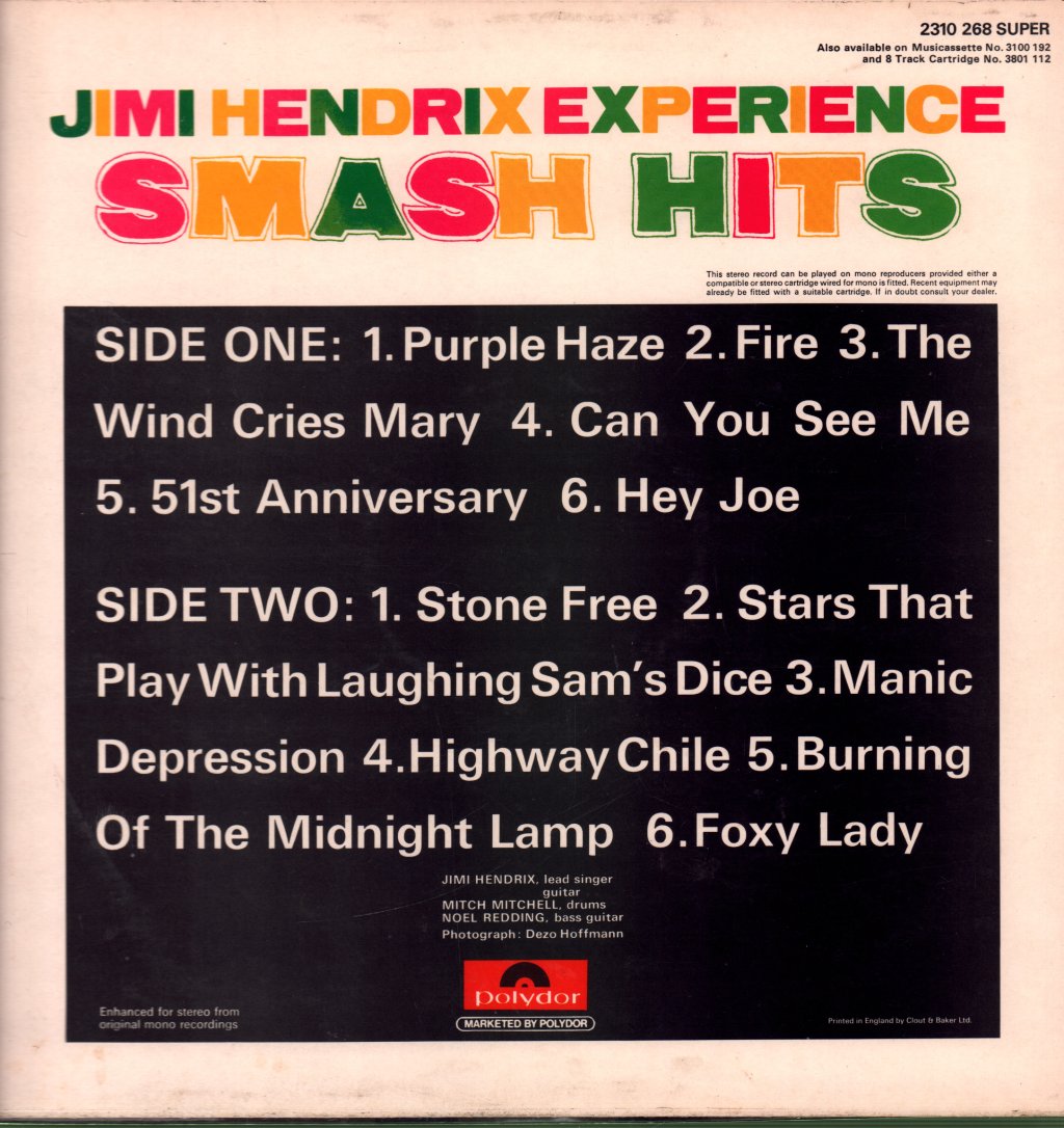 Jimi Hendrix Experience - Smash Hits - Lp