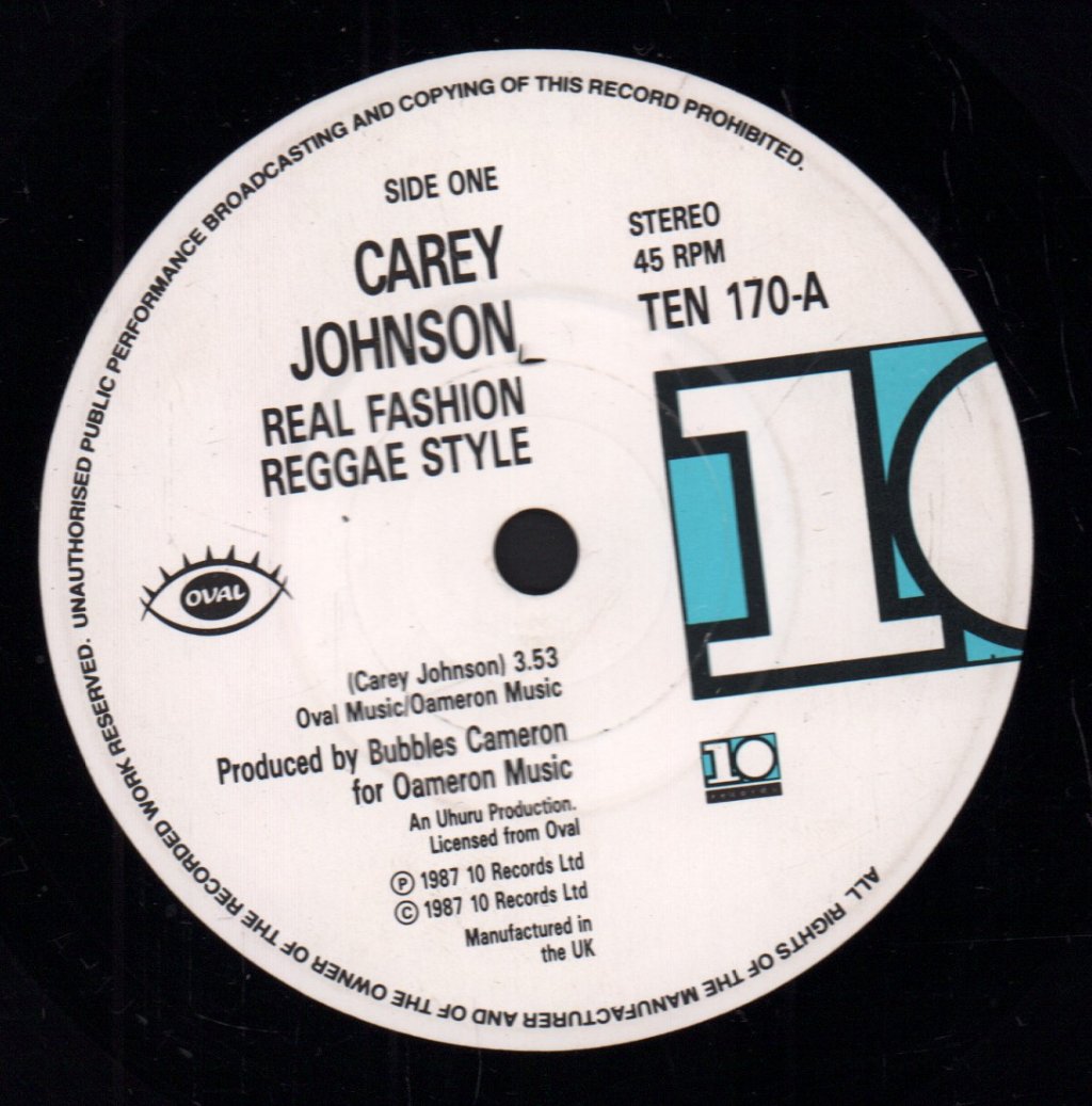 Carey Johnson - Real Fashion Reggae Style - 7 Inch