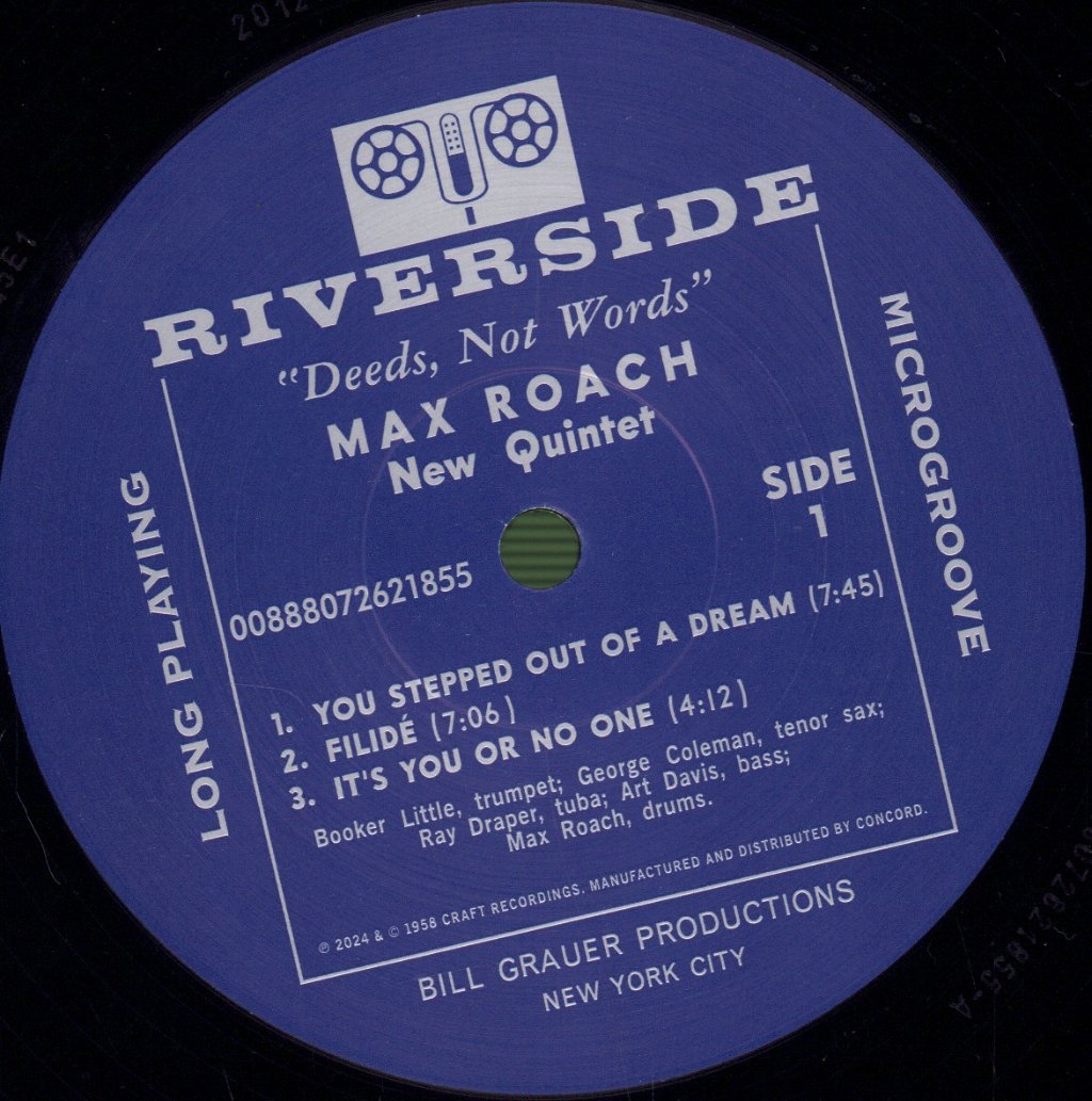 Max Roach - Deeds, Not Words - Lp
