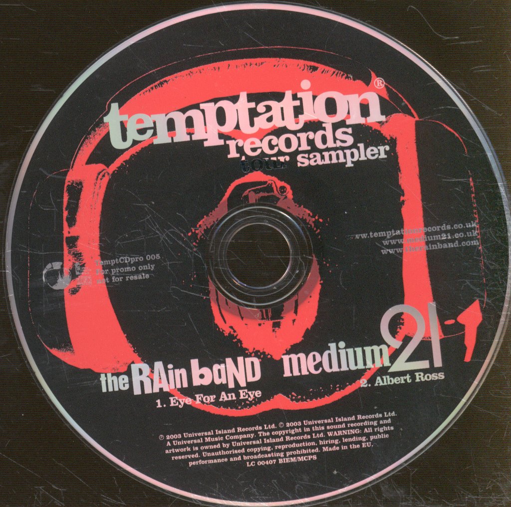 Rain Band, Medium 21 - Temptation Records Tour Sampler - Cd