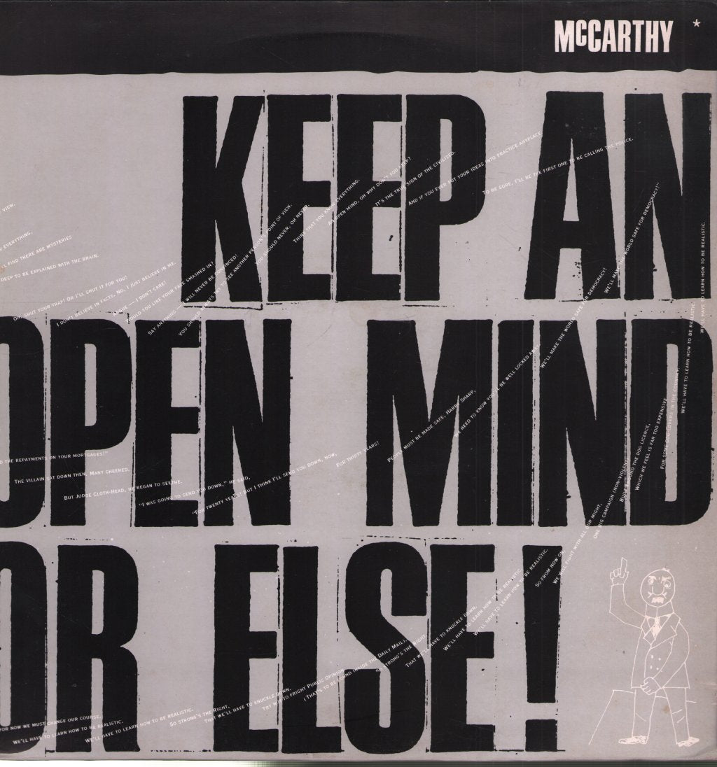 Mccarthy - Keep An Open Mind Or Else - 12 Inch
