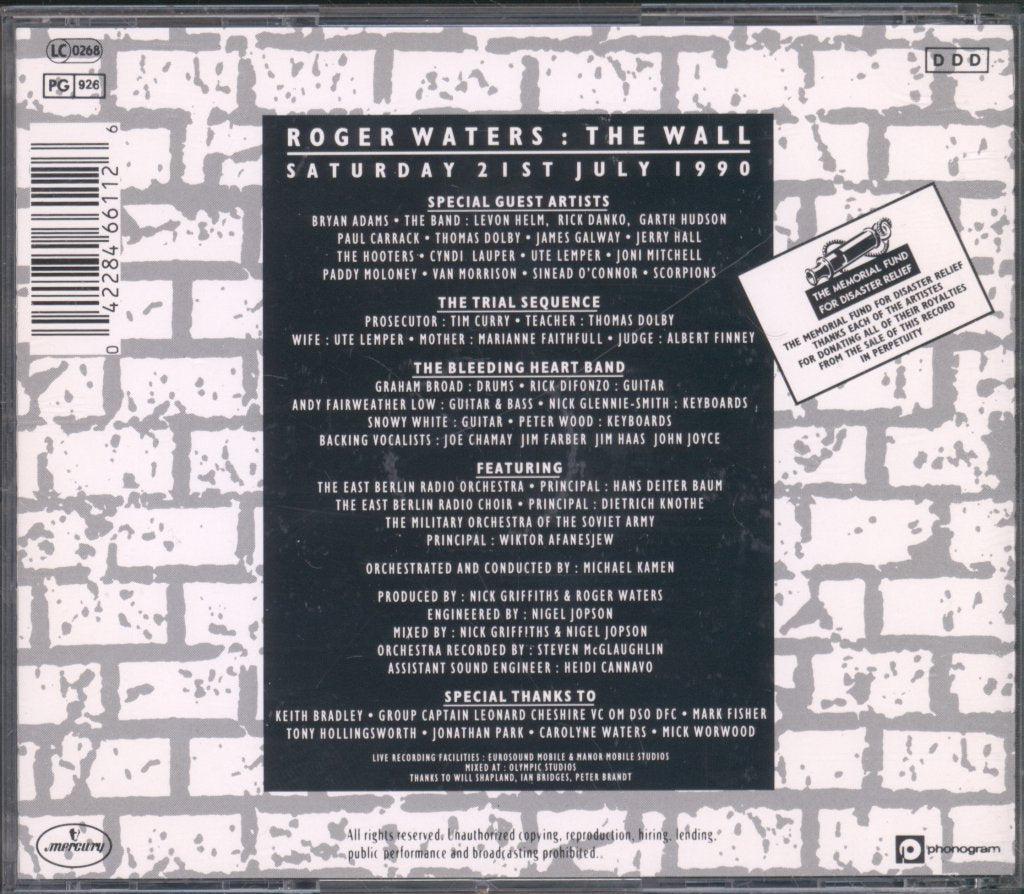 Roger Waters - Wall (Live In Berlin) - Double Cd