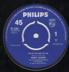 Frankie Vaughan - You're The One For Me - 7 Inch