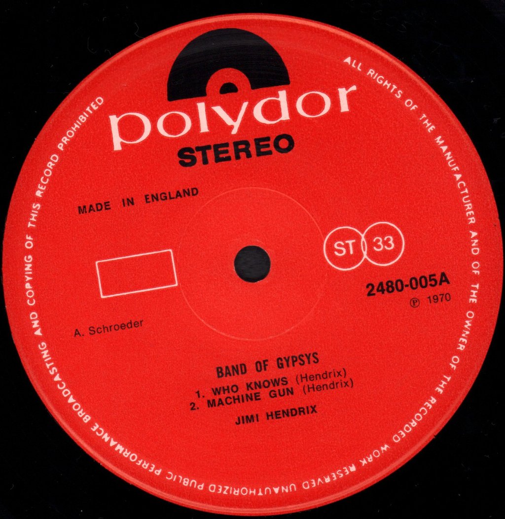 Jimi Hendrix - Band Of Gypsys - Lp
