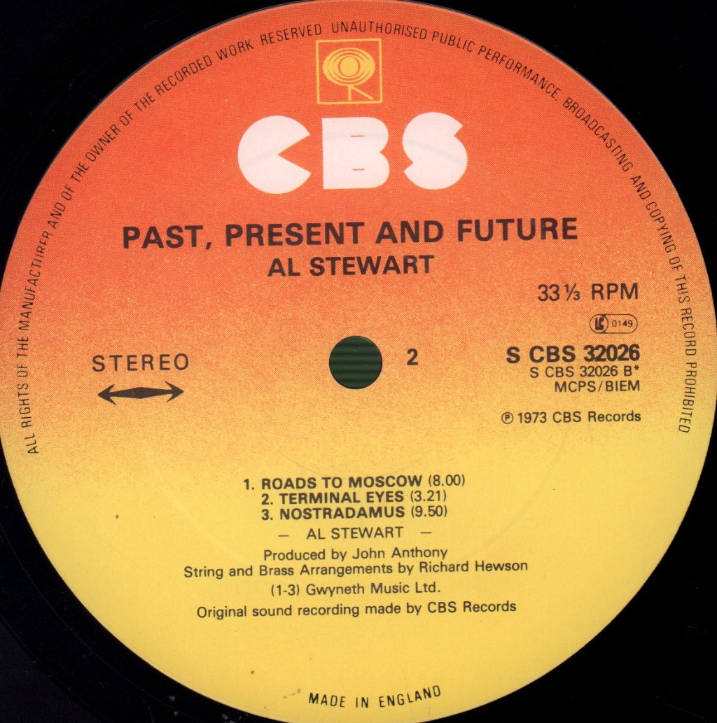 Al Stewart - Past Present And Future - Lp