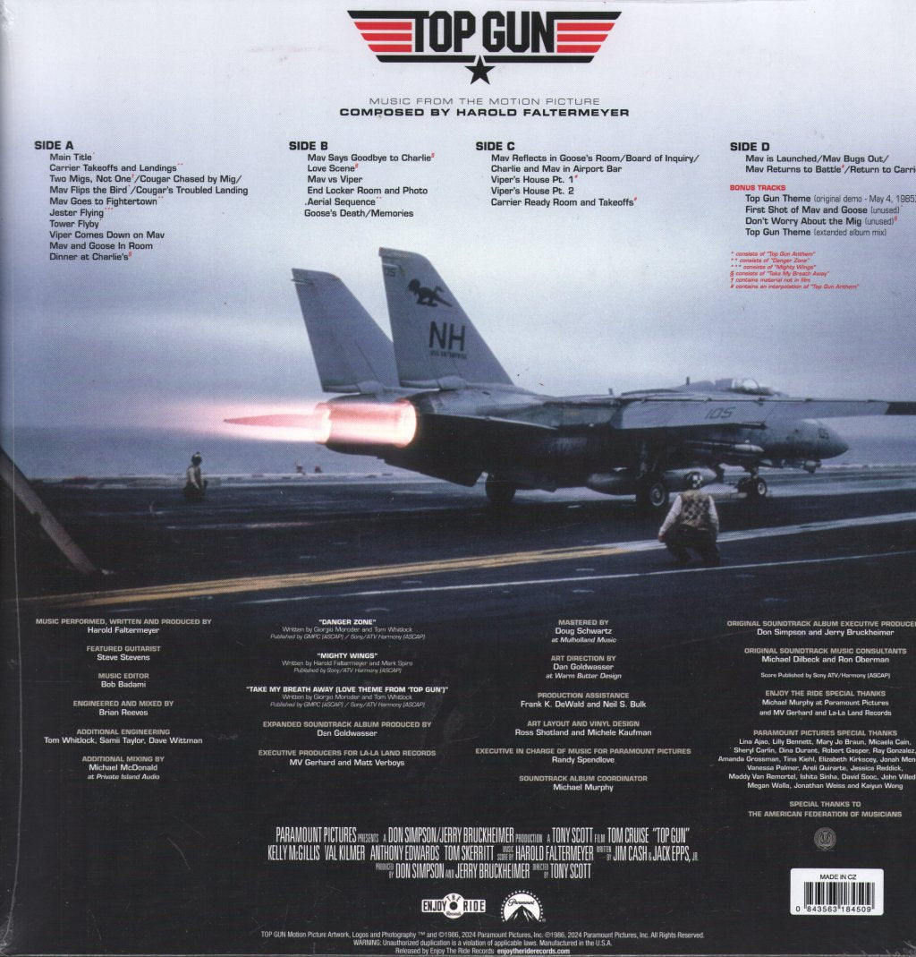 Harold Faltermeyer - Top Gun (Music from the Motion Picture) - Double Lp