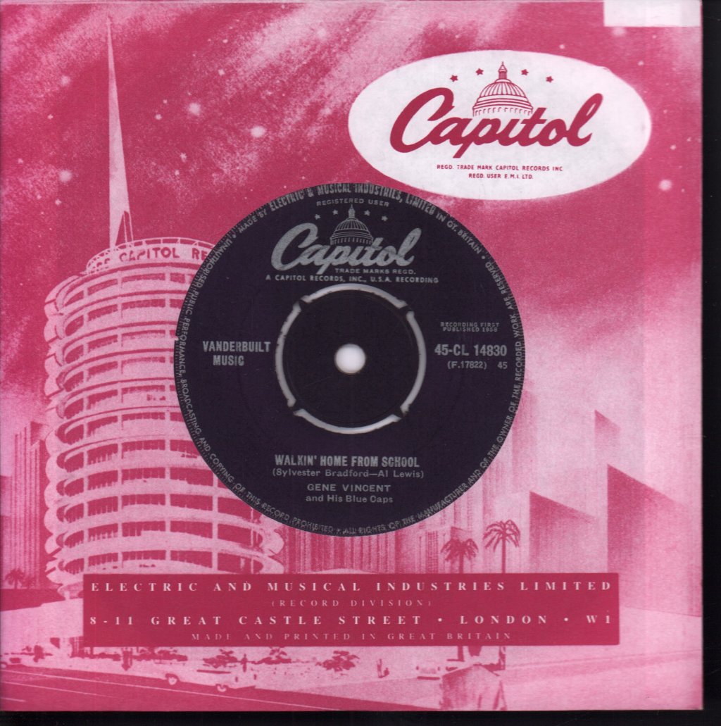 Gene Vincent & His Blue Caps - Walkin' Home From School - 7 Inch