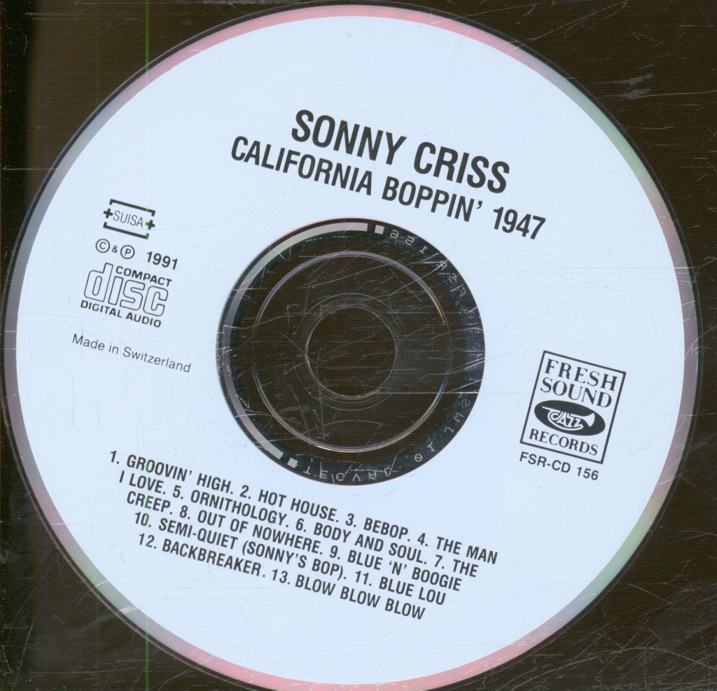 Sonny Criss - California Boppin' 1947 - Cd