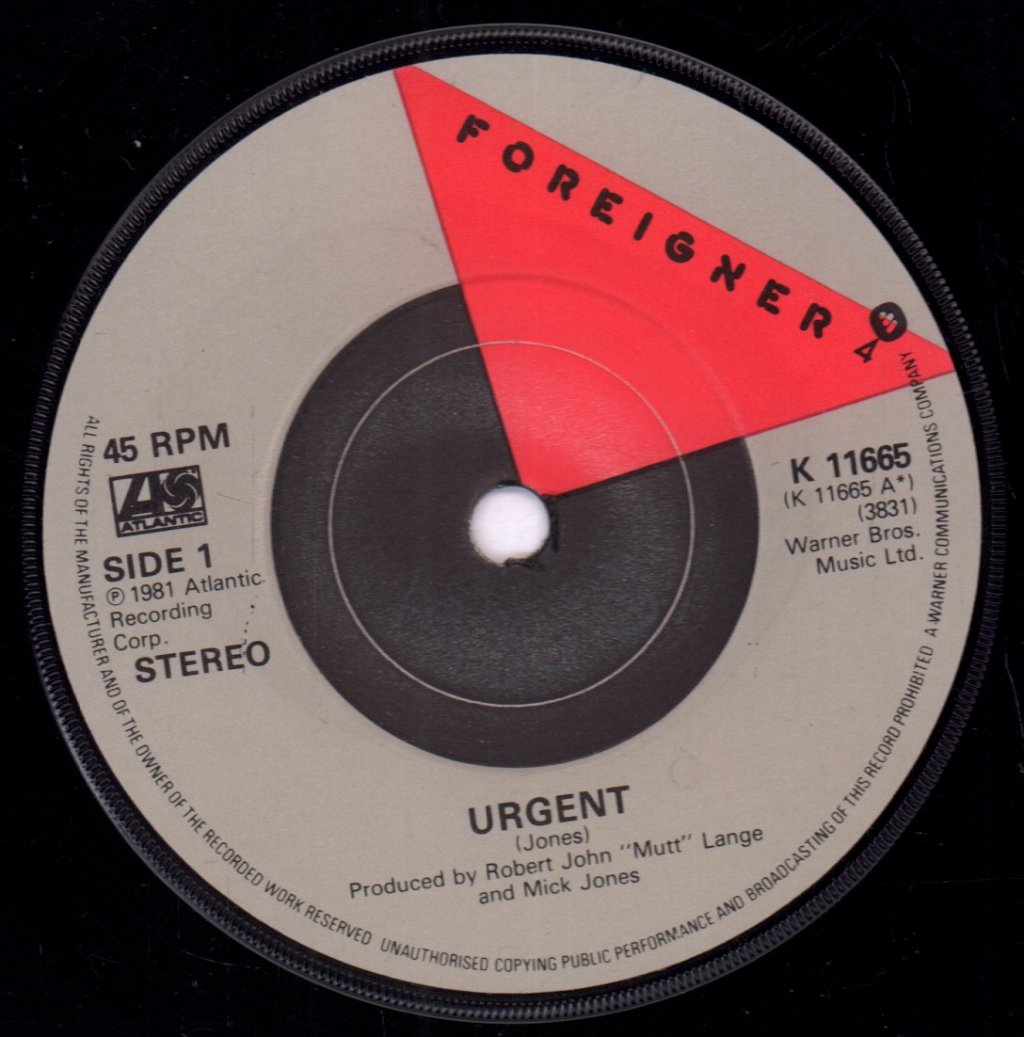 Foreigner - Urgent - 7 Inch