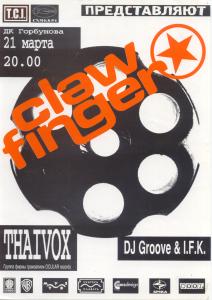 Clawfinger - Live In Moscow 21/3/98 - Flyer