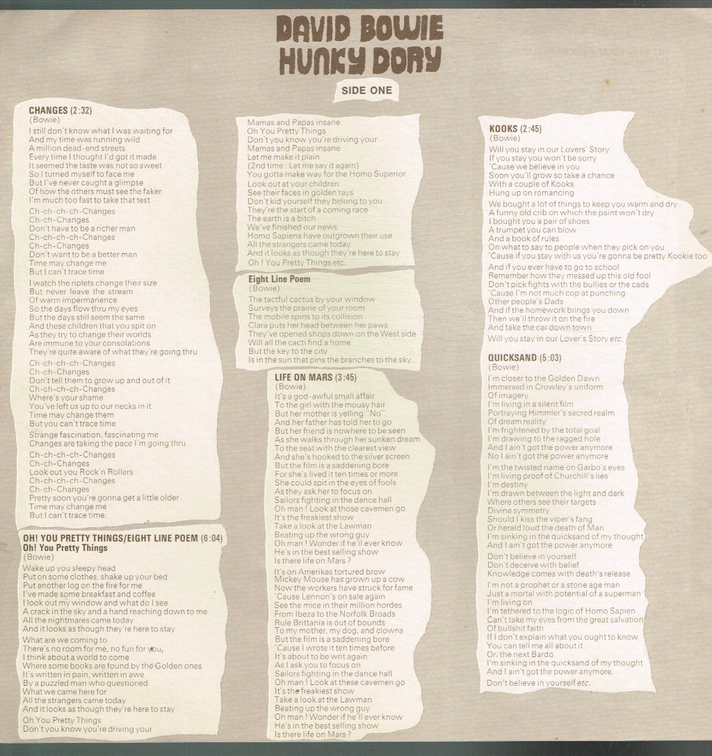David Bowie - Hunky Dory - Lp