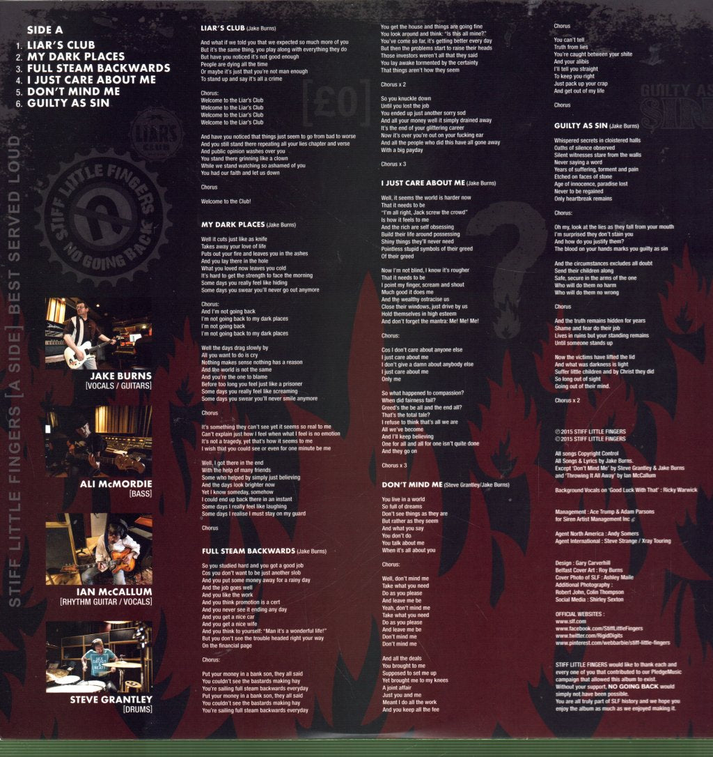 Stiff Little Fingers - No Going Back - Lp