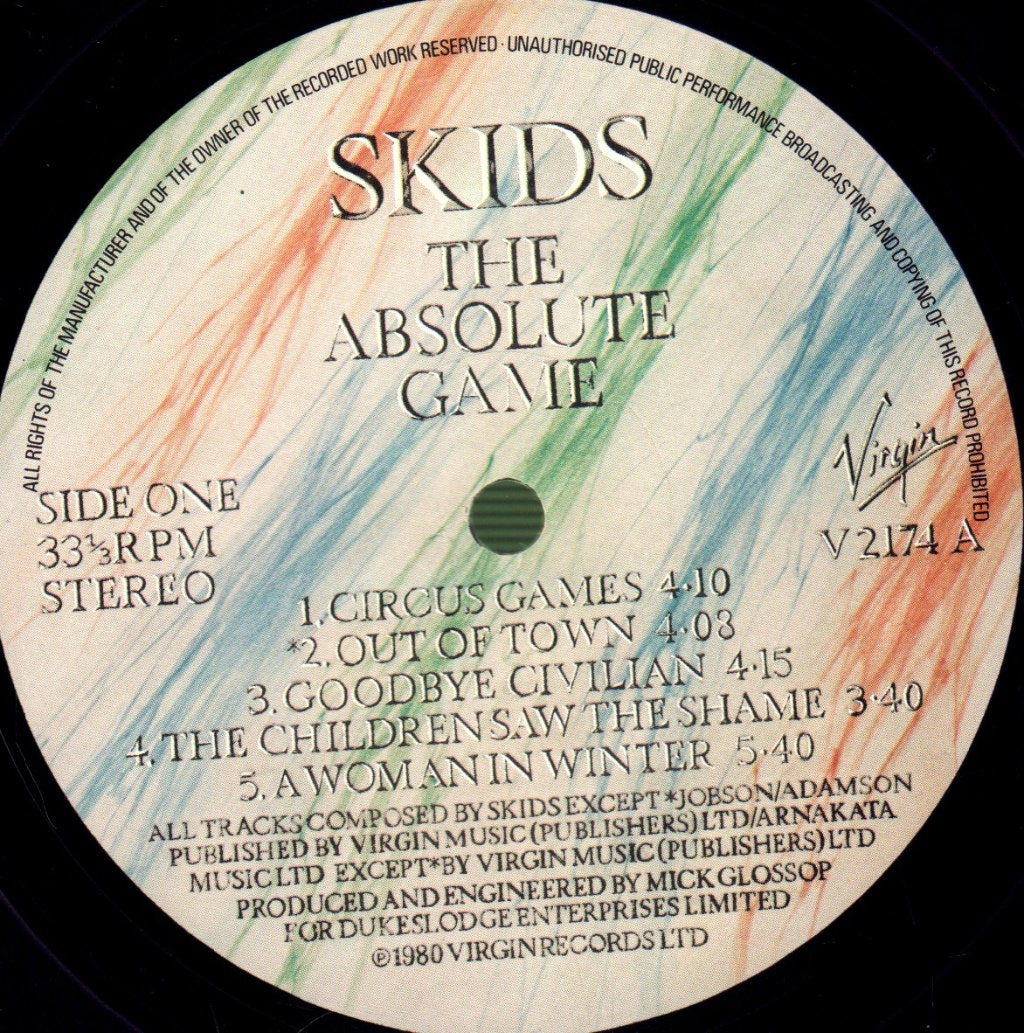Skids - Absolute Game - Double Lp