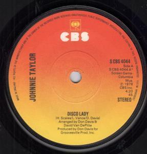Johnnie Taylor - Disco Lady - 7 Inch