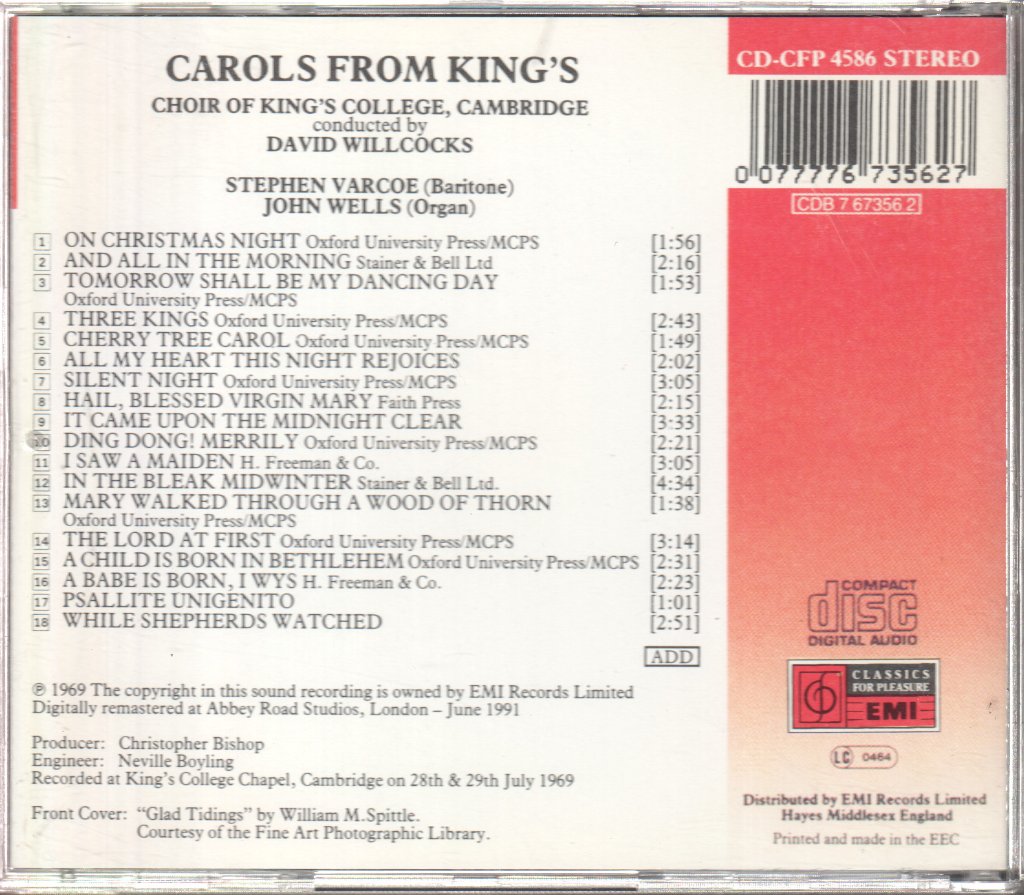 King's College Choir Of Cambridge - Carols From King's - Cd