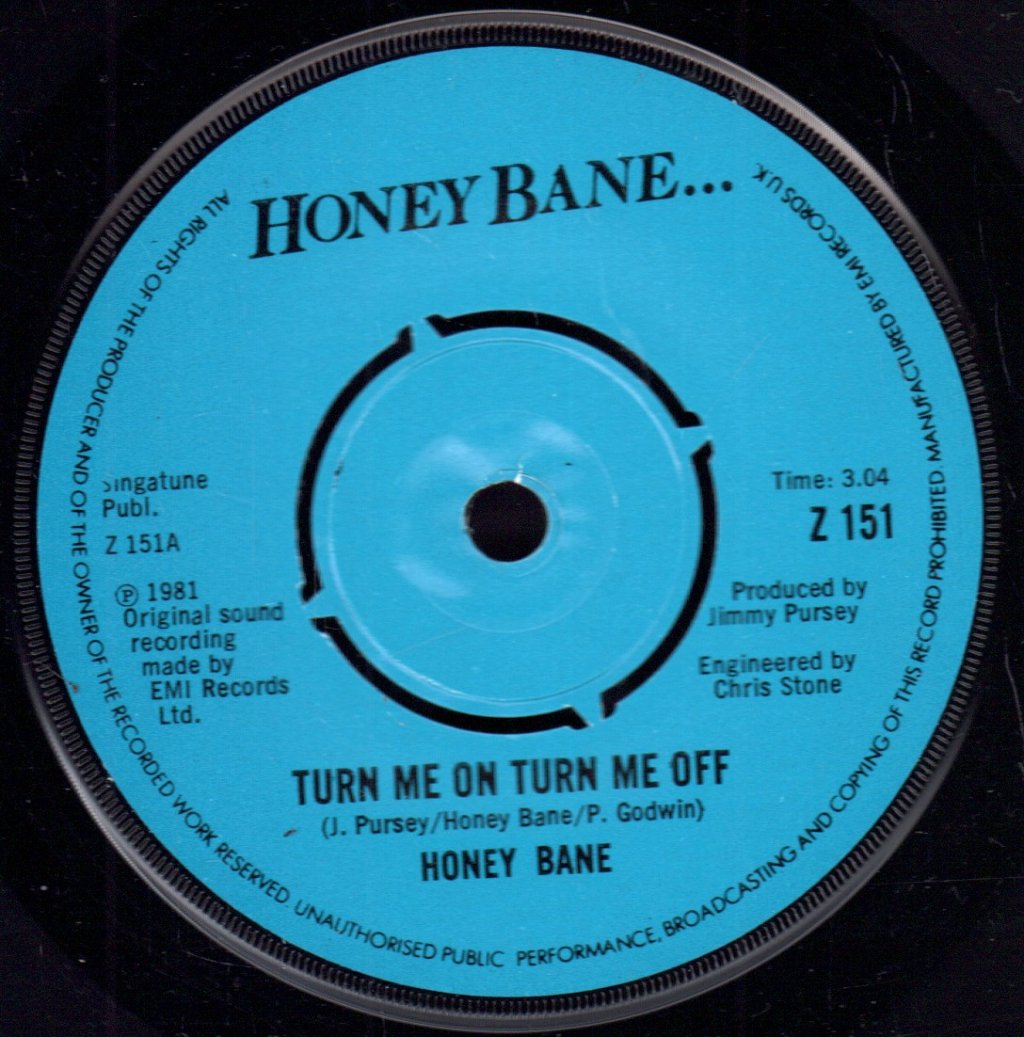 Honey Bane - Turn Me On Turn Me Off - Double 7 Inch