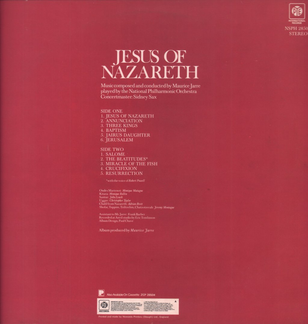 Maurice Jarre - Jesus Of Nazareth - Lp