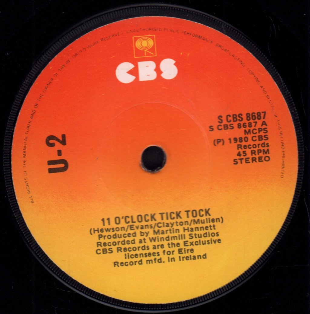 U2 - 11 O'Clock Tick Tock - 7 Inch