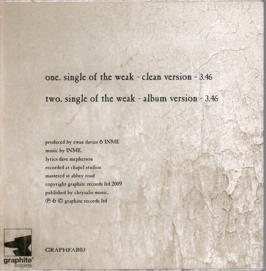 Inme - Single of the Weak - Cd