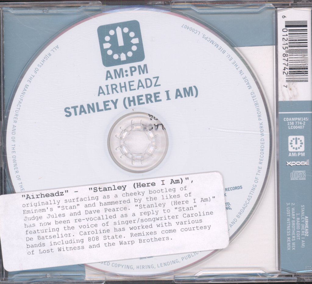 Airheadz - Stanley (Here I Am) - Cd