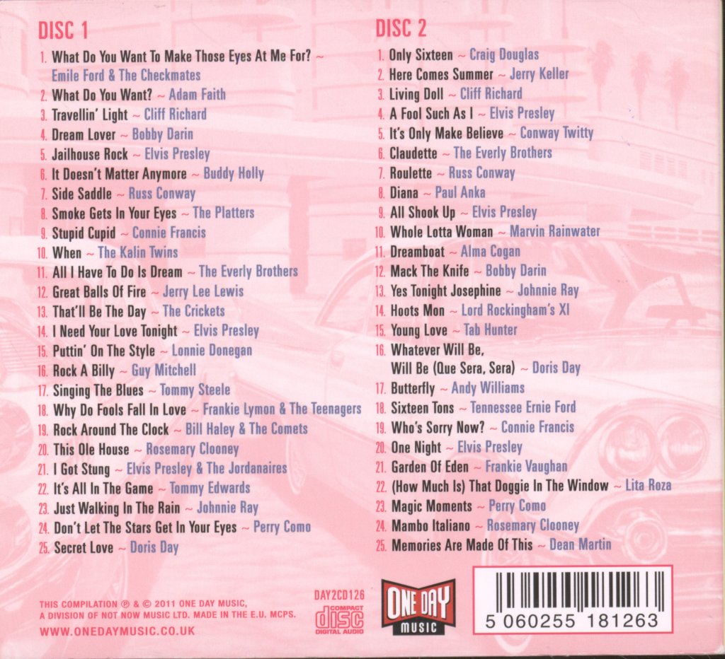 Various Artists - No.1 Hit Singles Of The '50s - Cd Set
