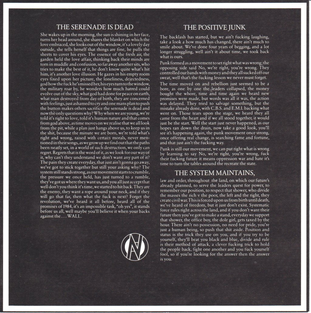 Conflict - Serenade Is Dead - 7 Inch