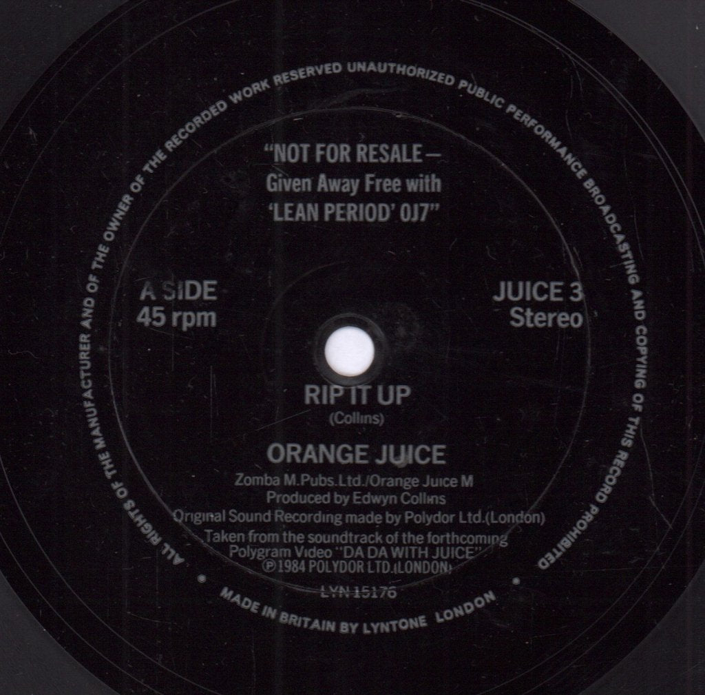 Orange Juice - Lean Period - 7 Inch