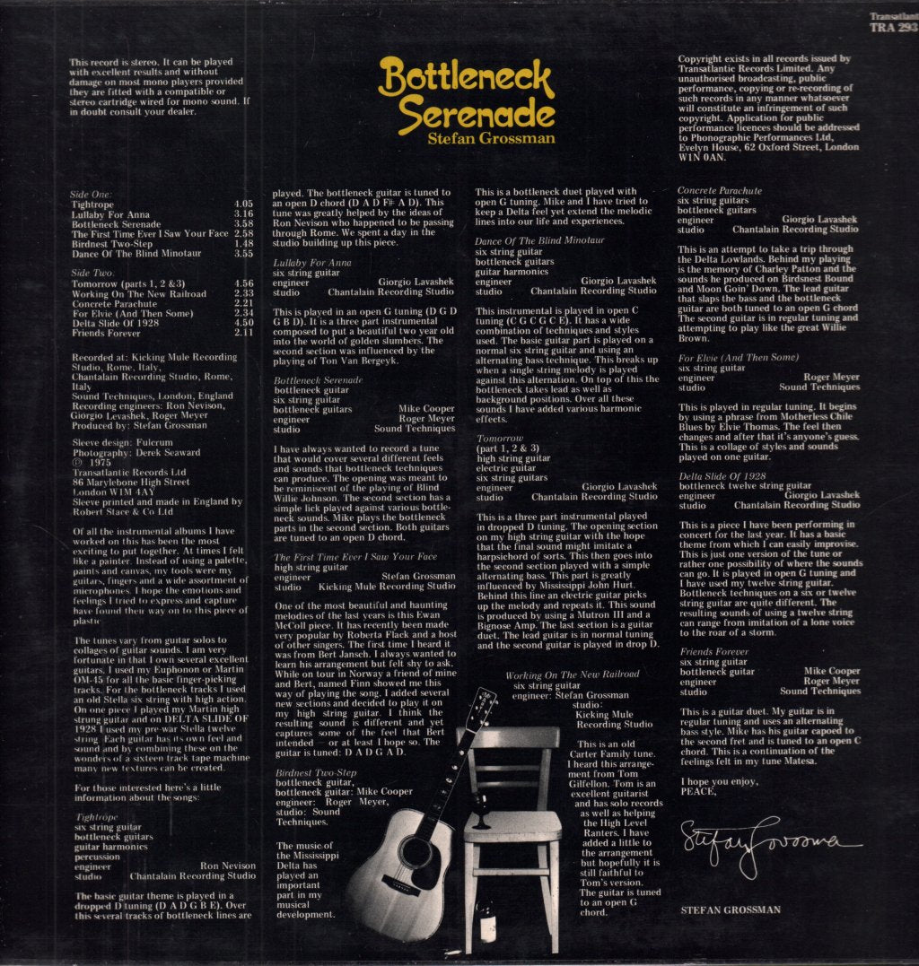 Stefan Grossman - Bottleneck Serenade - Lp