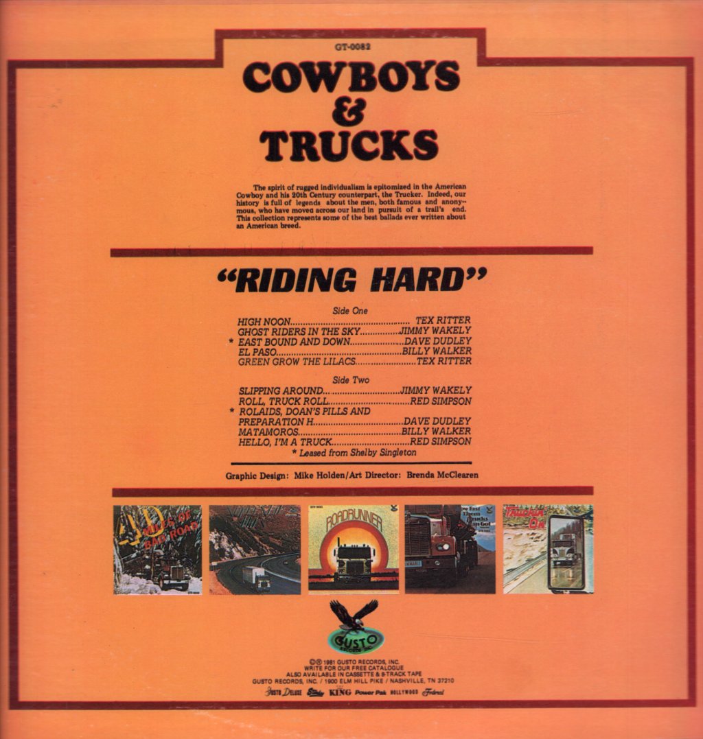 Various Artists - cowboys and trucks Riding Hard - Lp