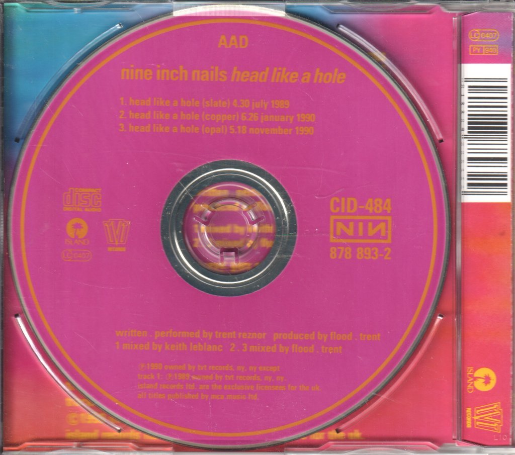 Nine Inch Nails - Head Like A Hole - Cd
