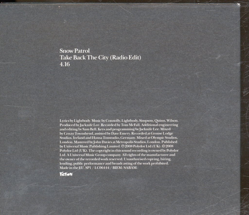 Snow Patrol - Take Back The City - Cd
