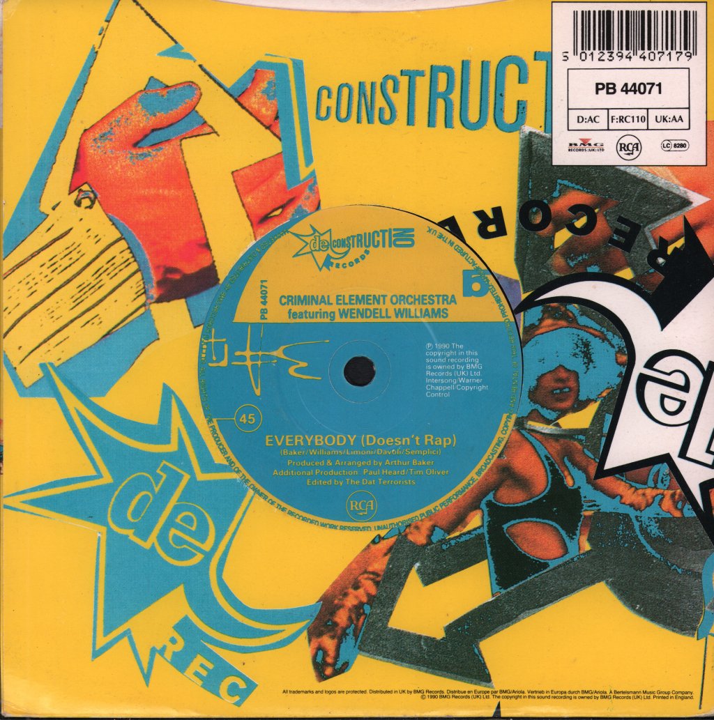 Criminal Element Orchestra - Everybody (Rap) - 7 Inch