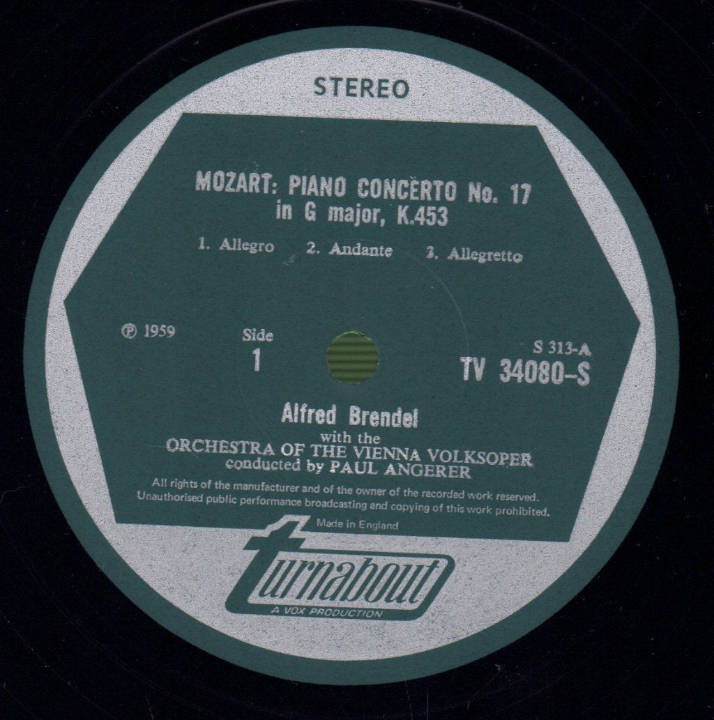 Alfred Brendel - Mozart Piano Concerti No.17 in G Major/No.19 in F Major - Lp