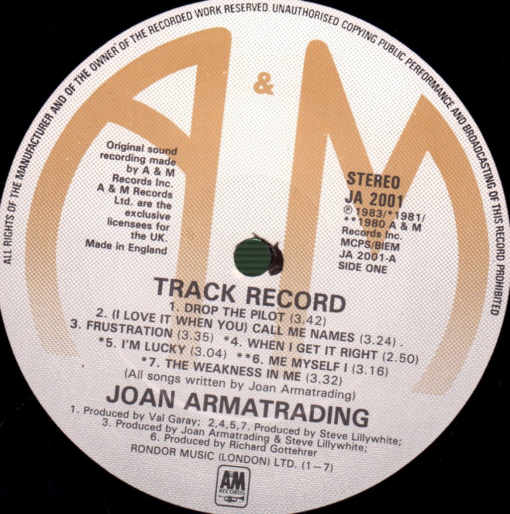 Joan Armatrading - Track Record - Lp