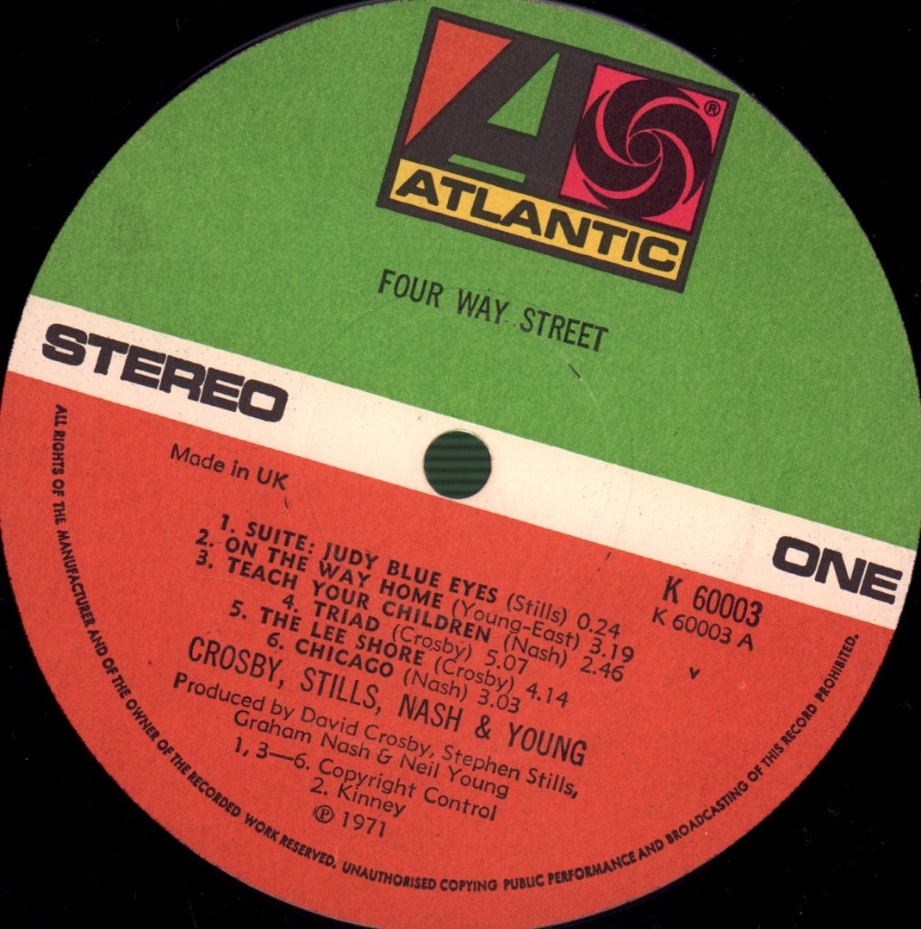 Crosby Stills Nash And Young - Four Way Street - Double Lp