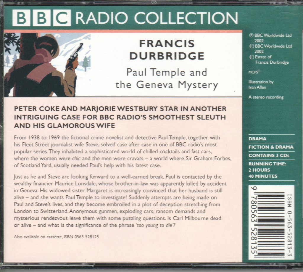 Francis Durbridge - Paul Temple And The Geneva Mystery - Triple Cd