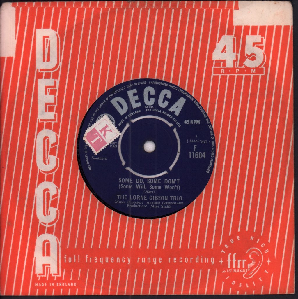 Lorne Gibson Trio - Some Do Some Don't - 7 Inch