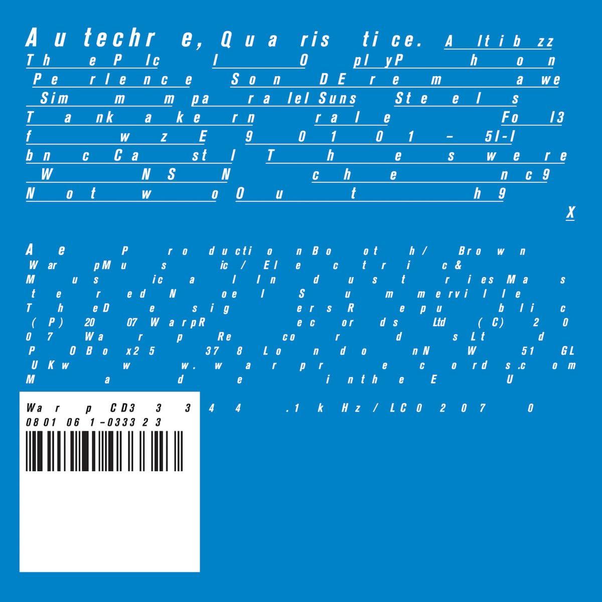 Autechre - Quaristice - Double Lp