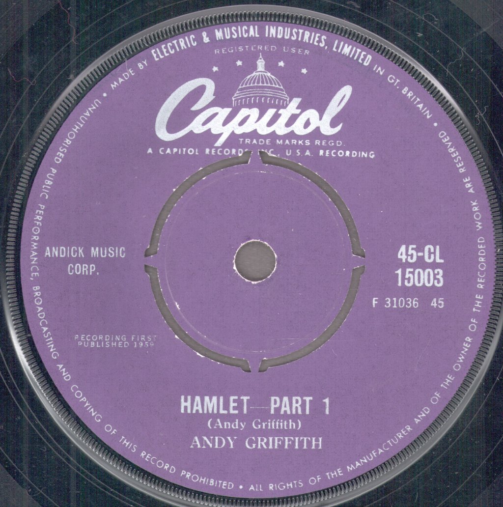Andy Griffith - Hamlet - Part 1 - 7 Inch