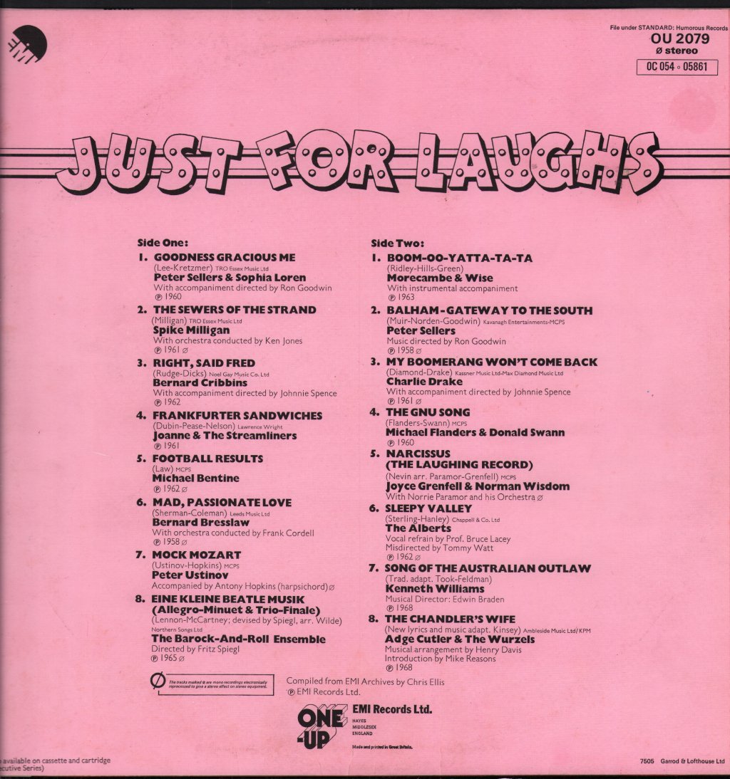 Various Artists - Just For Laughs - Lp