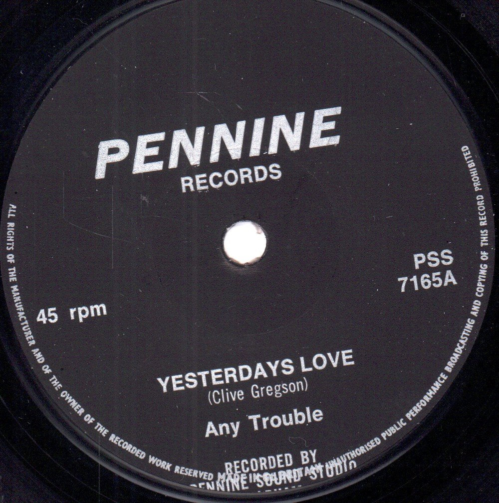 Any Trouble - Yesterday's Love - 7 Inch