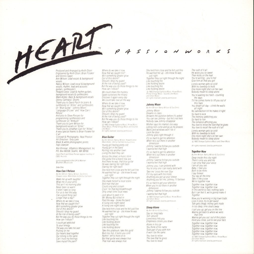 Heart - Passionworks - Lp