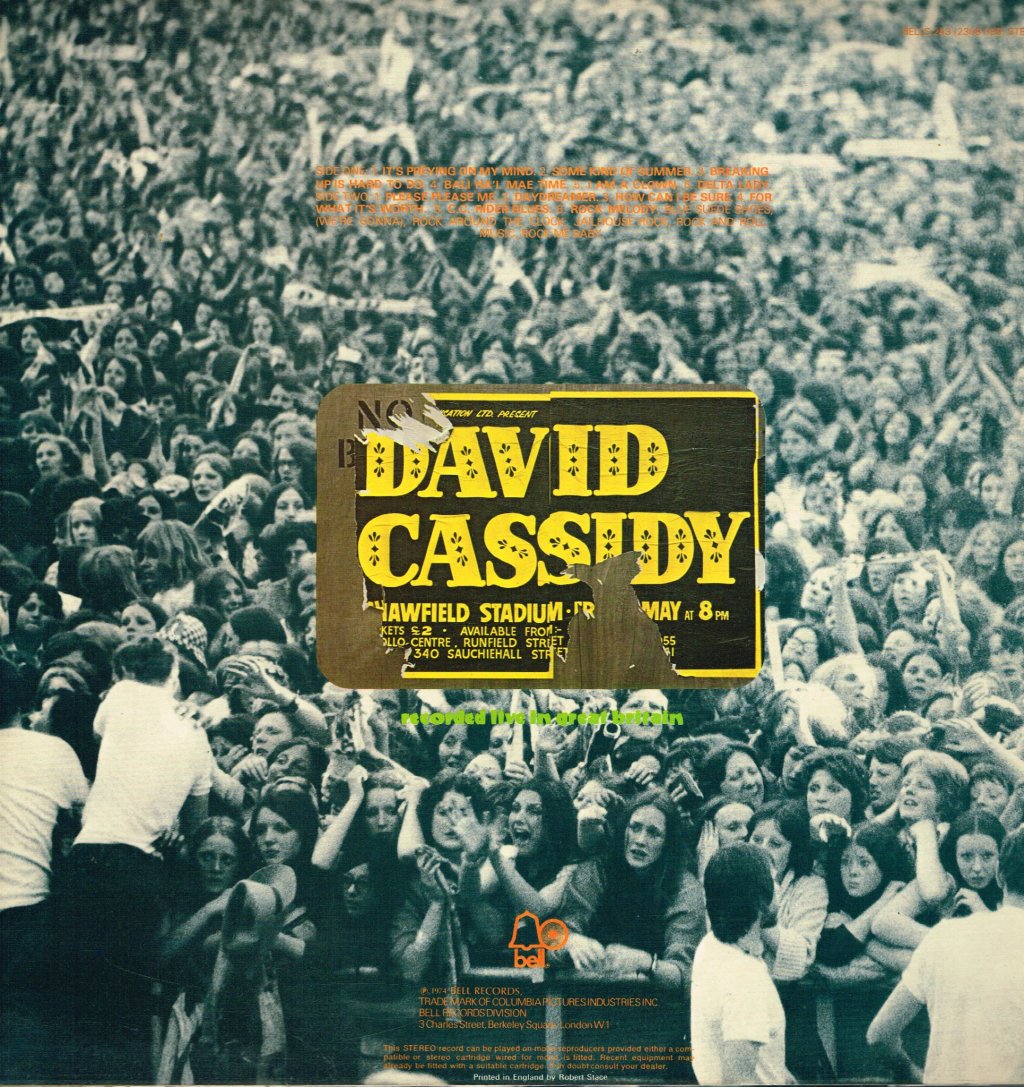 David Cassidy - Cassidy Live! - Lp