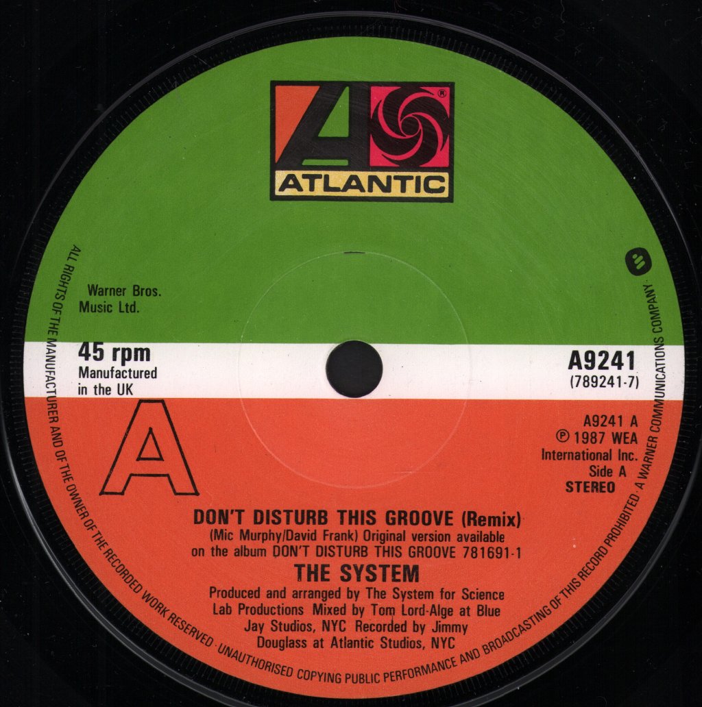 System (80'S) - Don't Disturb The Groove - 7 Inch