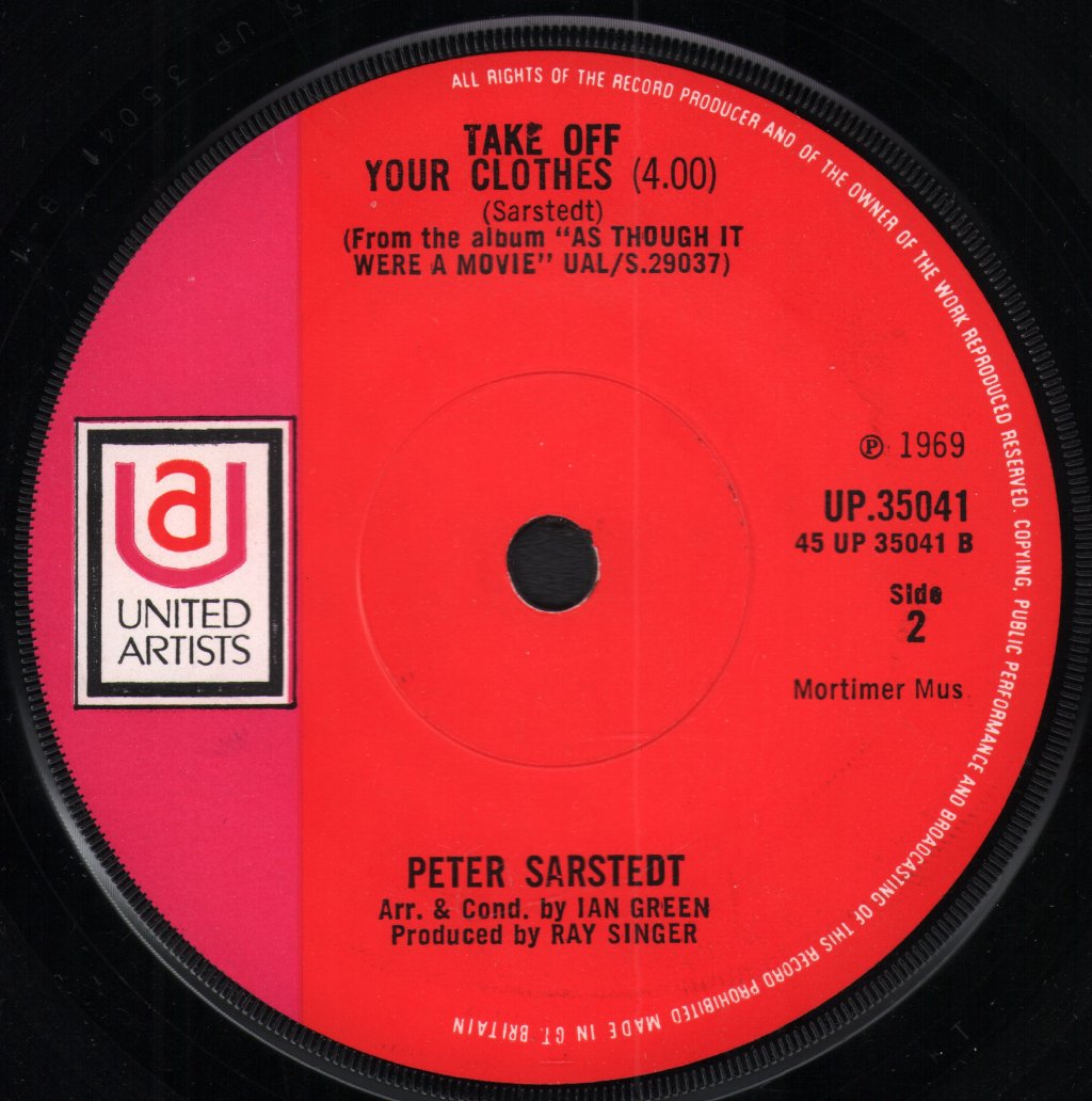 Peter Sarstedt - As Though It Were A Movie - 7 Inch